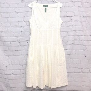 Lauren Ralph Lauren Cream Mini Dress